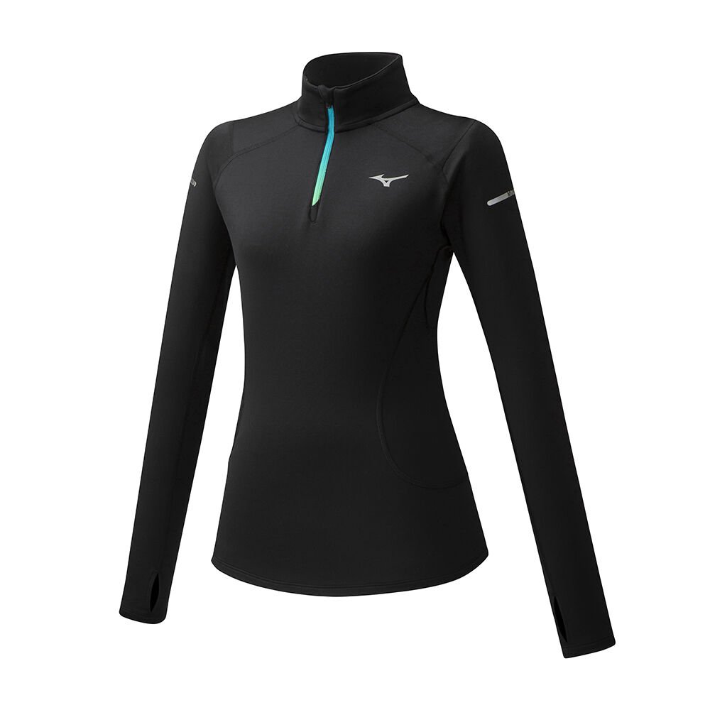 Mizuno Women's Warmalite HZ Running Tops Black (J2GC071109-HAY)